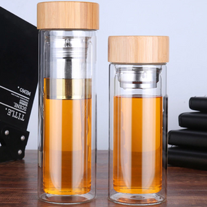 Double walled Glass Tea Infusing Bottle